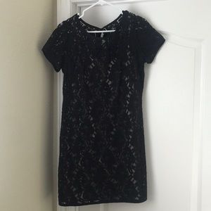 Ann Taylor LOFT black lace dress